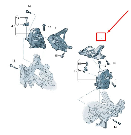 NEW AUDI A8 4N LEFT ENGINE MOUNT SUPPORT BRACKET 4N0199307D