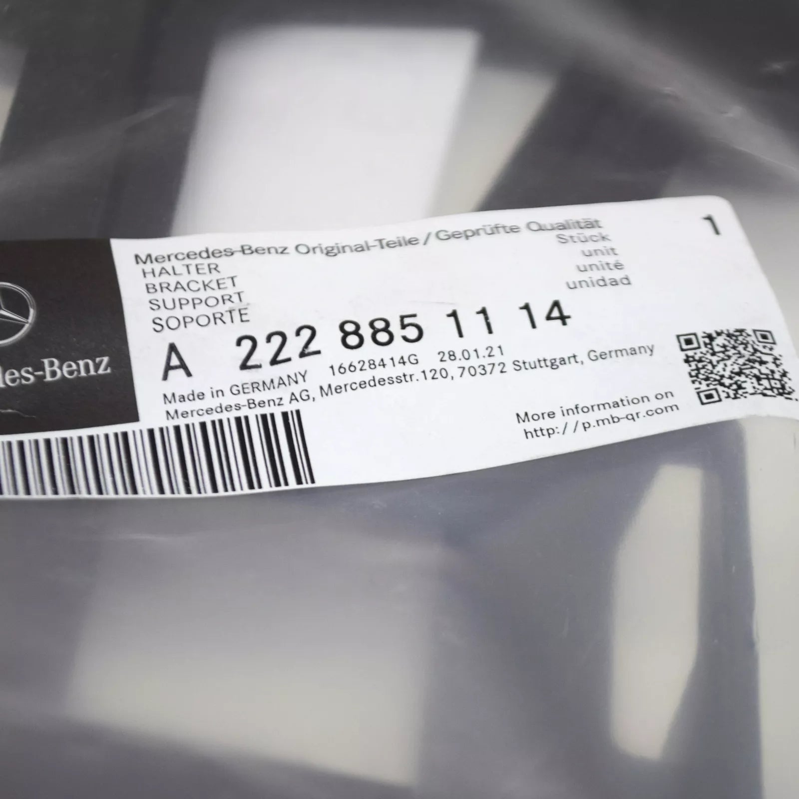 NEW MERCEDES-BENZ S W222 REAR LEFT BUMPER BRACKET A2228851114 ORIGINAL