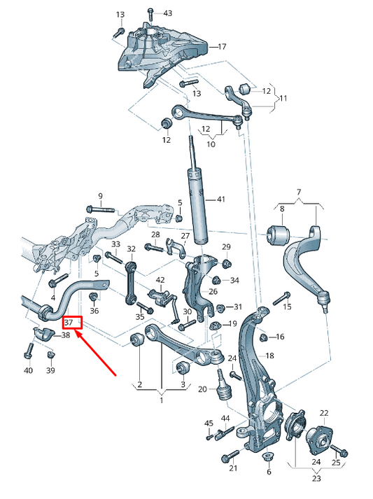 new audi e-tron gen front anti roll bar 9y0411305 original