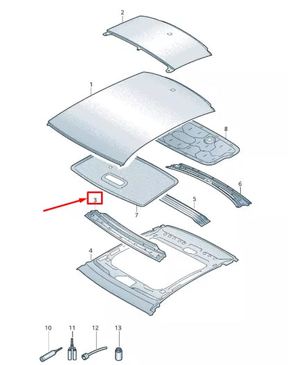 NEW AUDI A6 4A C8 FRONT INNER ROOF FRAME 4K0817350A