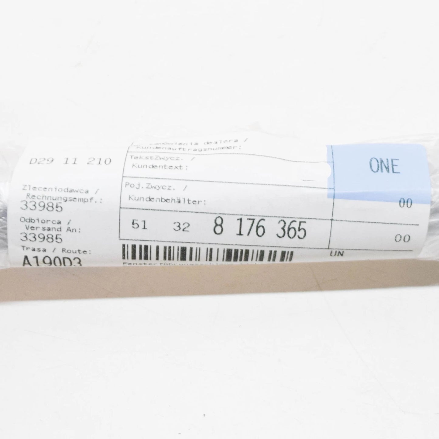 NEW BMW 3 E36 FRONT LEFT WINDOW GUIDE RAIL 51328176365 8176365 ORIGINAL