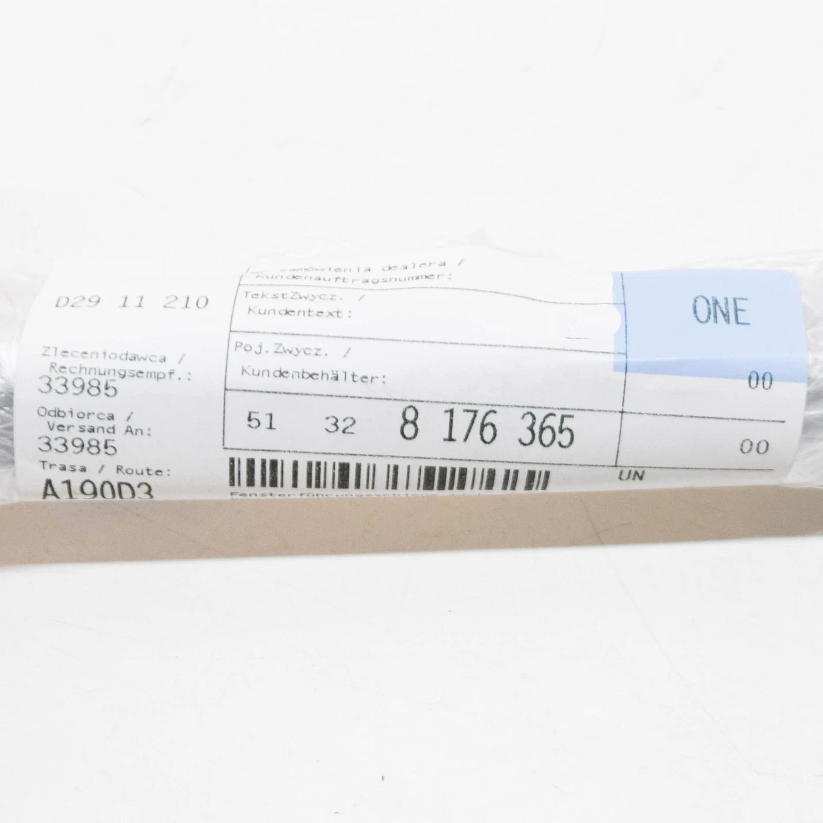 NEW BMW 3 E36 FRONT LEFT WINDOW GUIDE RAIL 51328176365 8176365 ORIGINAL