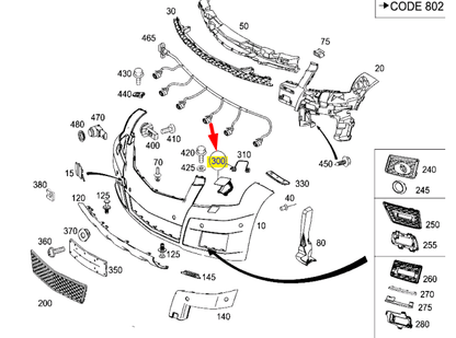 NEW MERCEDES-BENZ GLK-CLASS X204 RIGHT HEADLIGHT WASHER COVER A20486002089999