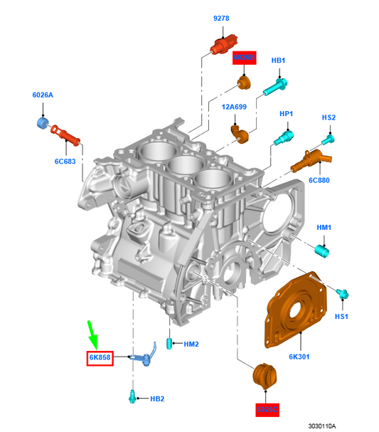 new ford mondeo mk5 piston cooling nozzle valve assy 1760483 original