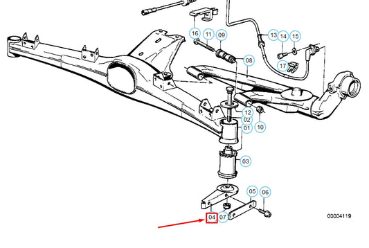 NEW BMW 3 E30 REAR AXLE LEFT PUSH ROD 33321124465 1124465 ORIGINAL