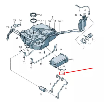 NEW VW CADDY IV SA MK6 ENGINE BREATHER LINE 2K3201931
