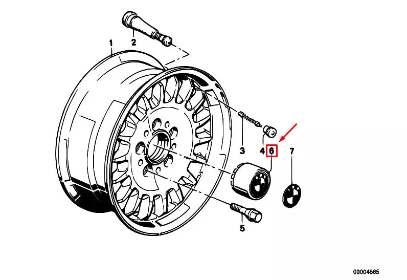 NEW BMW 5 E12 E28 E34 WHEEL CENTER CAP 36131117649 ORIGINAL