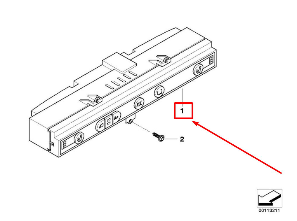 new bmw z4 roadster e85 center console switch unit 61316948771 6948771 original