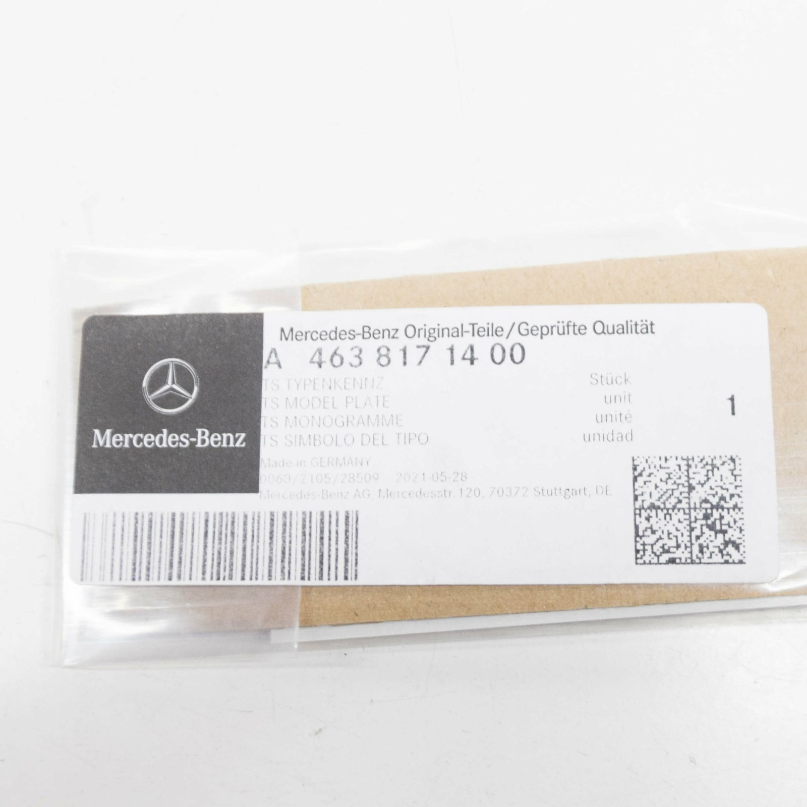 NEW MERCEDES-BENZ G W463 REAR MODEL PLATE BADGE A4638171400 ORIGINAL