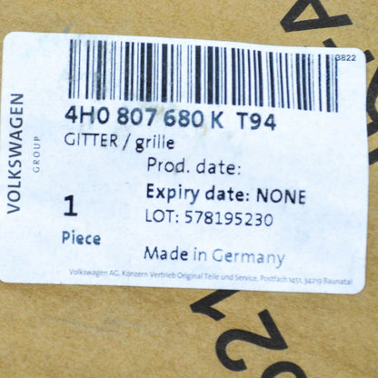 NEW AUDI A8 4H FRONT BUMPER RIGHT LOWER GRILLE 4H0807680KT94