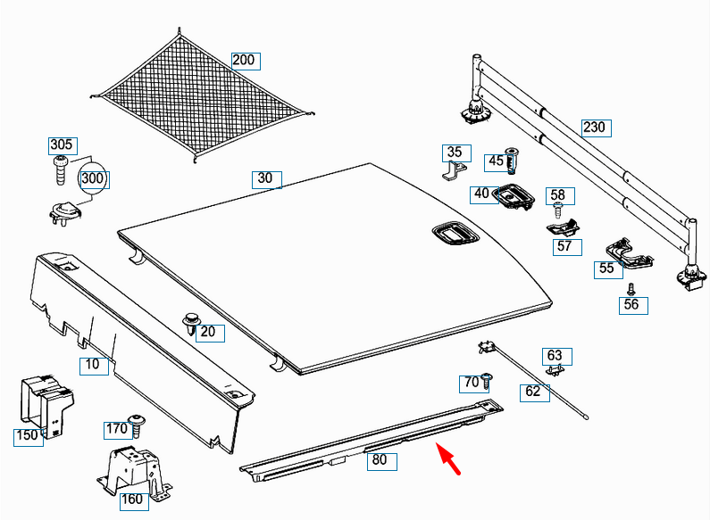new mercedes-benz gle w166 trunk floor right trim a1666841231 original