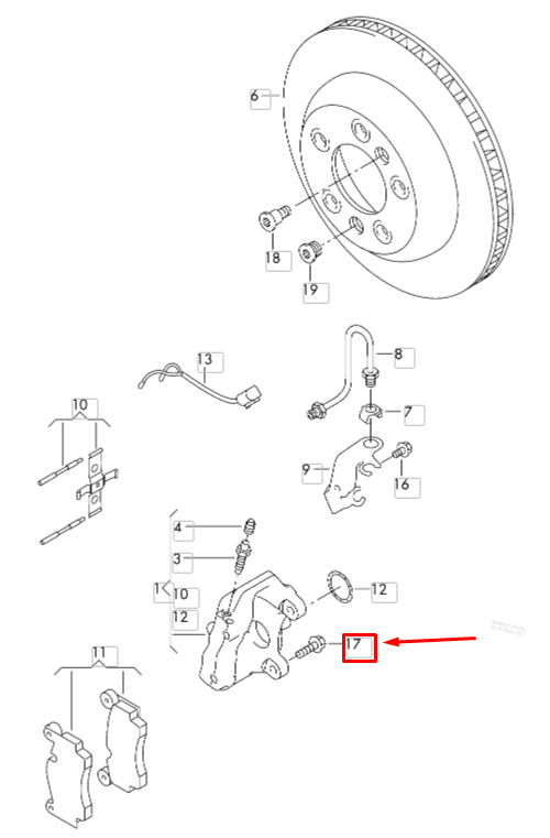 new vw touareg 7l mk1 rear disk brake caliper socket head bolt n10555602