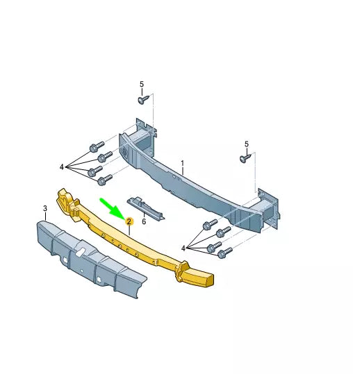 NEW AUDI A3 8V FRONT BUMPER FOAM FILLER PIECE 8V3807550 ORIGINAL