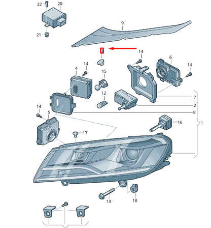 new vw touareg 7p mk2 headlight range control cover cap 8e0941041 original