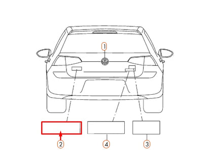 NEW VW GOLF MK7 REAR GTE EMBLEM BADGE 5G0853687AAFL