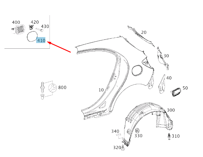 NEW MERCEDES-BENZ A W176 FUEL TANK FILLER FLAP PANEL A1767570006 ORIGINAL