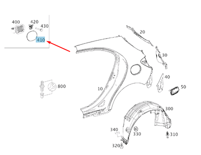 NEW MERCEDES-BENZ A W176 FUEL TANK FILLER FLAP PANEL A1767570006 ORIGINAL
