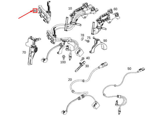 new mb gle w167 axle wiring rear right line bracket a1675469401 original