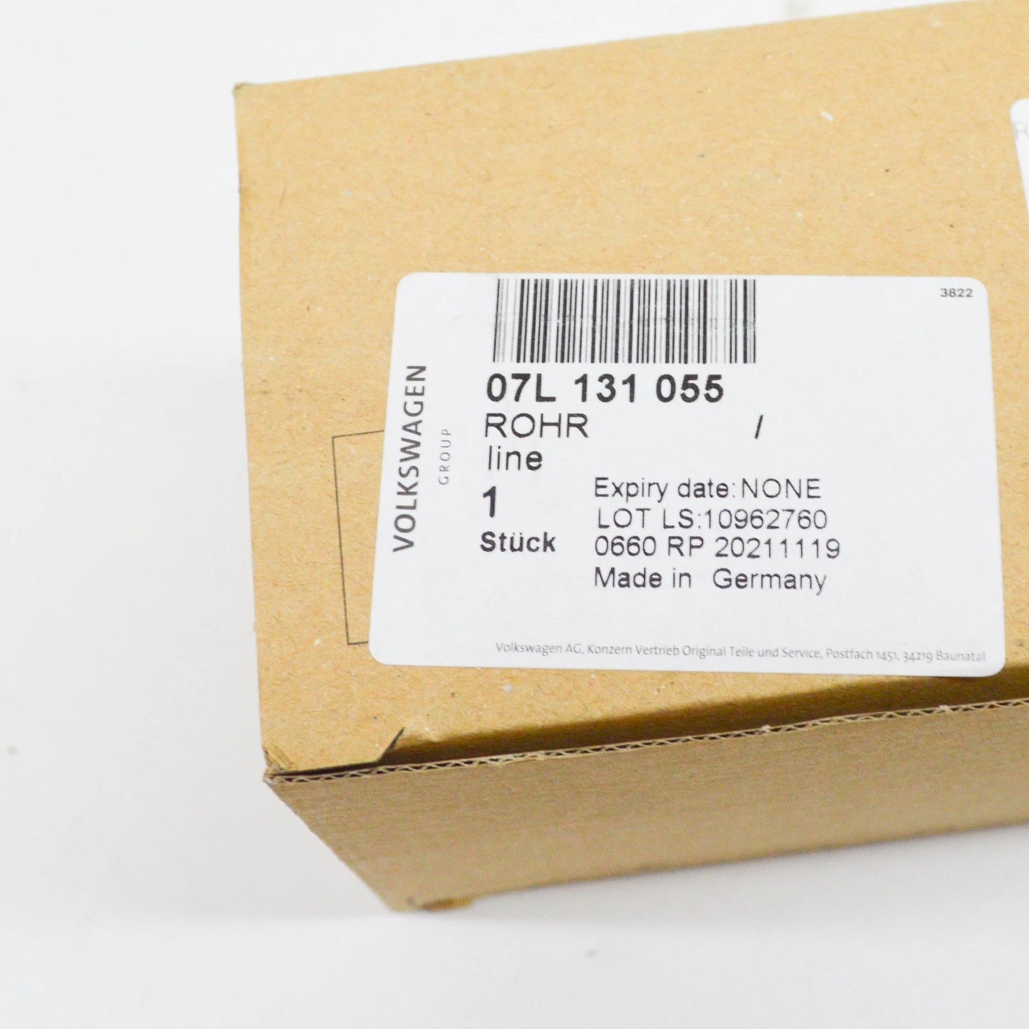 NEW AUDI A6 4F C6 PRESSURE CONTROL LINE 07L131055 ORIGINAL