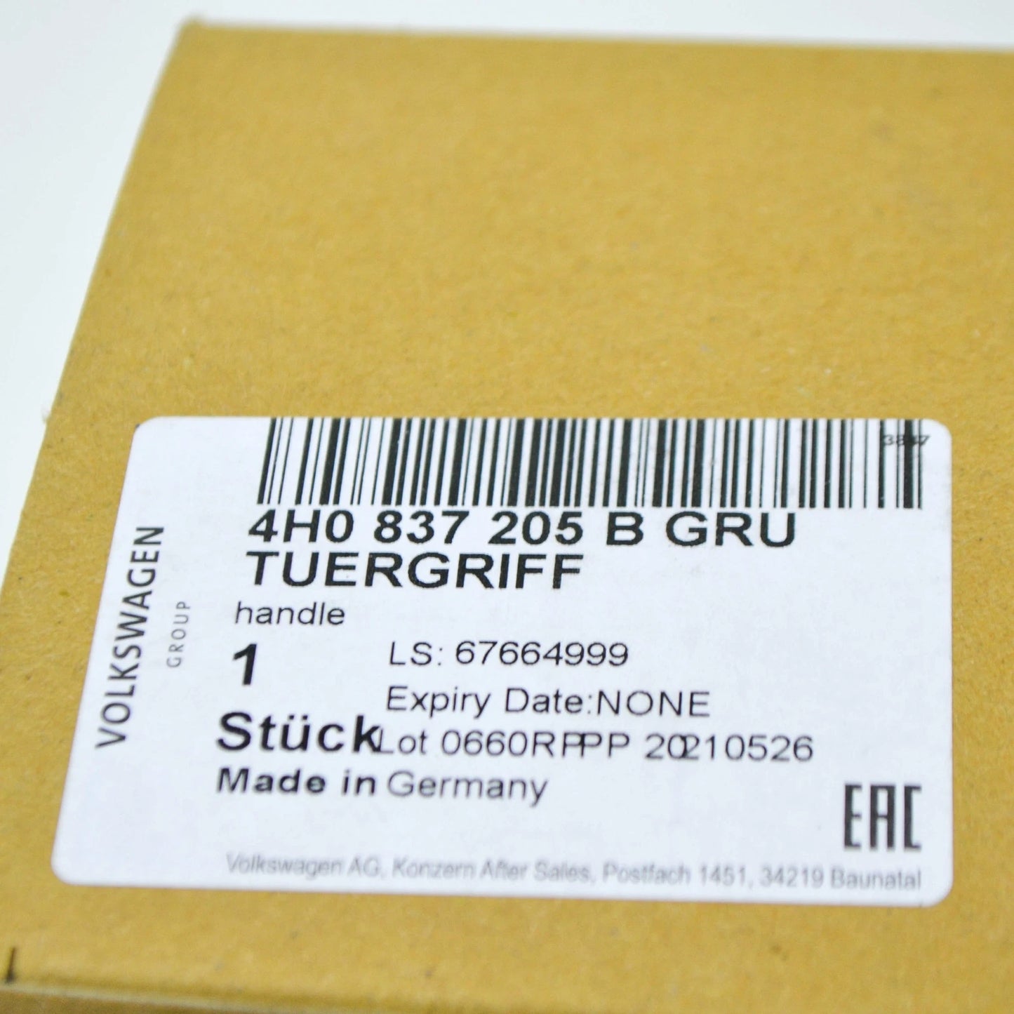 NEW AUDI A7 4G FRONT LEFT SIDE DOOR HANDLE 4H0837205BGRU