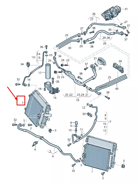 NEW AUDI R8 4S3 A/C CONDENSER 4S0816411A ORIGINAL