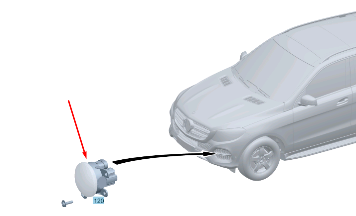 NEW MB B-CLASS SPORTS TOURER W247 FRONT LEFT FOG LIGHT A0998202800 ORIGINAL