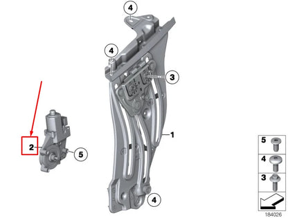 NEW BMW Z4 ROADSTER E89 FRONT RH DOOR WINDOW CONTROL MOTOR 67627046034 ORIGINAL