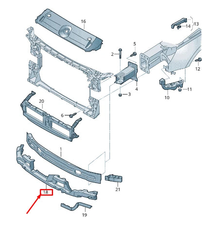 NEW AUDI A4 AVANT B9 REAR BUMPER FOAM FILLER PIECE 8W0807550J