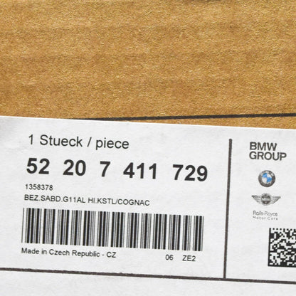 NEW BMW 7 G11 INTERIOR REAR SEAT CHANNEL COVER COGNAC 52207411729 ORIGINAL