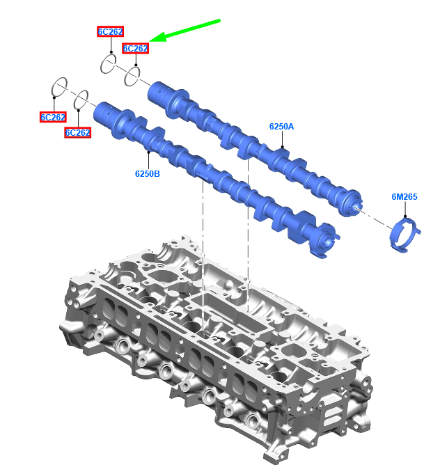 new ford kuga mk3 camshaft seal 2245390 k2ge-6c262-aa original