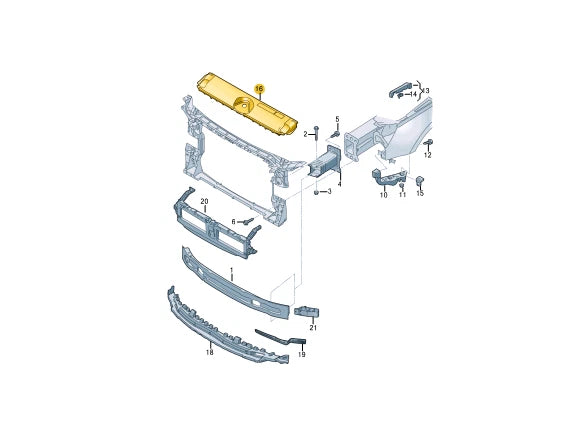 NEW AUDI A4 AVANT B9 FRONT SLAM PANEL FRAME PLASTIC TRIM 8W0807081F