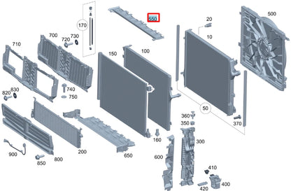NEW MERCEDES-BENZ S W223 RADIATOR AIR DUCT SEGMENT A2235052700 ORIGINAL