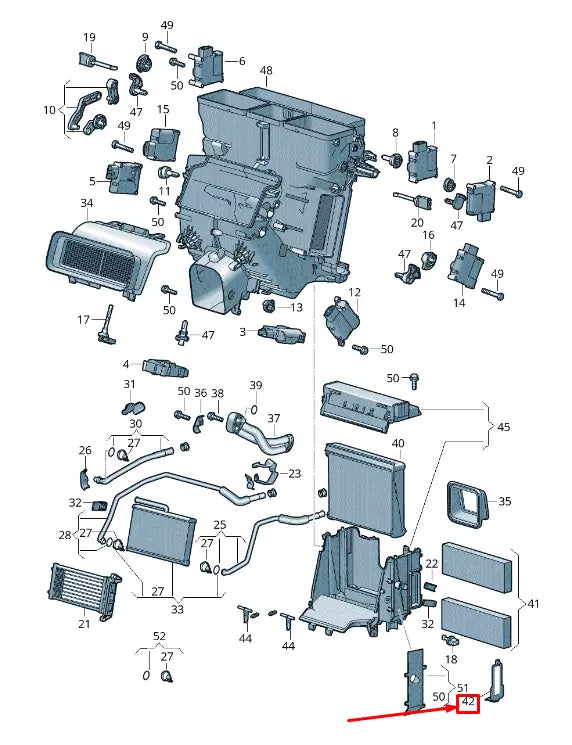 NEW AUDI A6 AVANT C6 INTERIOR CABIN AIR FILTER COVER 4F0819422 ORIGINAL