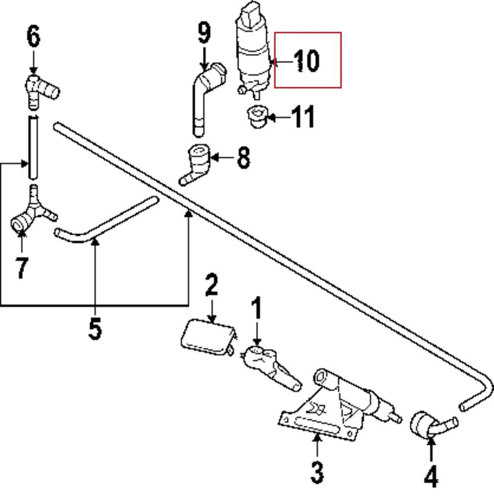 NEW AUDI A4 B8 WINDSHIELD WASHER TANK PUMP 3B7955681