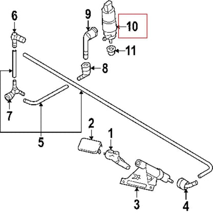 NEW AUDI A4 B8 WINDSHIELD WASHER TANK PUMP 3B7955681