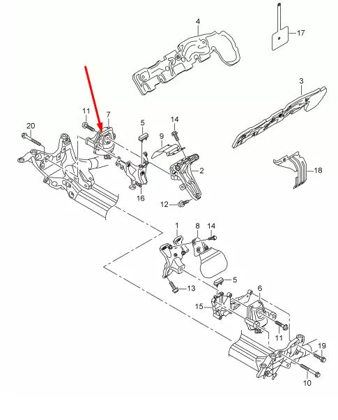 NEW AUDI S5 8T RIGHT ENGINE MOUNT 8R0199381AH 4.2 PETROL 260KW ORIGINAL