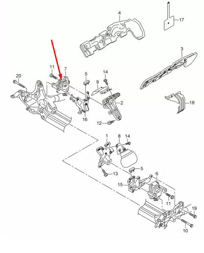 NEW AUDI S5 8T RIGHT ENGINE MOUNT 8R0199381AH 4.2 PETROL 260KW ORIGINAL