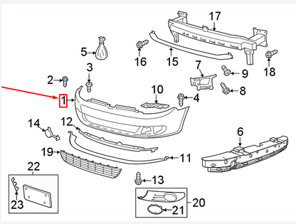 new vw golf vi 5k mk6 front bumper cover 5k0807217cggru original