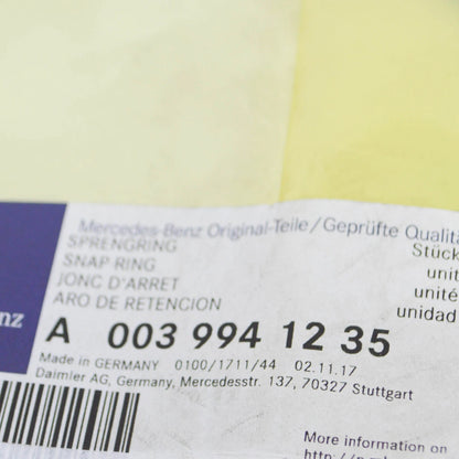 NEW MB ML W164 TRANSMISSION OUTPUT SHAFT SNAP RING A0039941235 ORIGINAL
