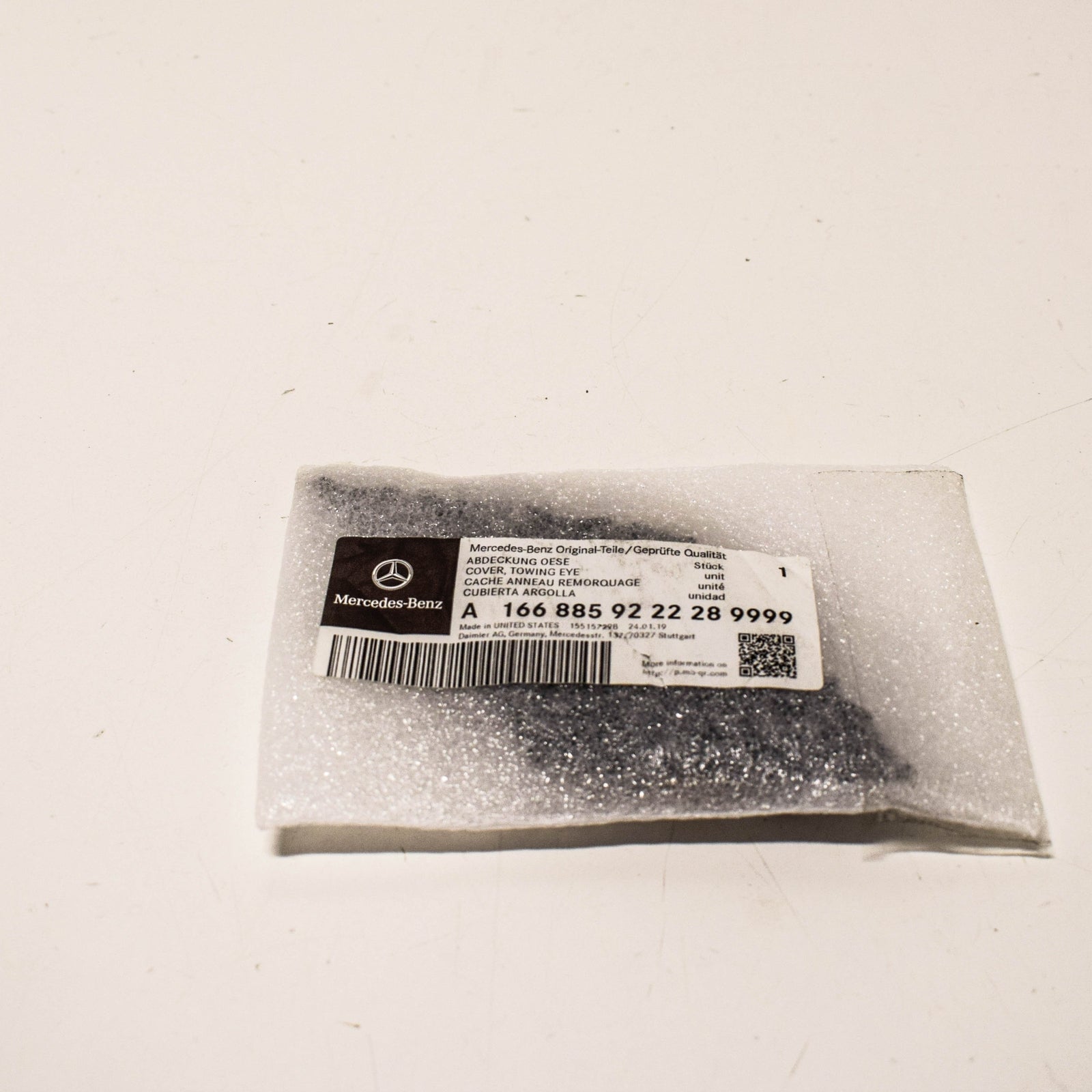 NEW MB ML W166 REAR AMG TOW HOOK EYE CAP COVER A1668859222289999 ORIGINAL