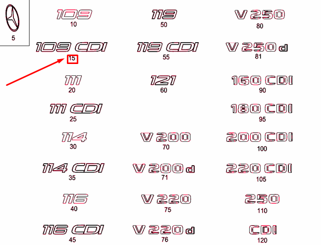 NEW MERCEDES-BENZ VITO W447 REAR EMBLEM BADGE A4478170114 ORIGINAL