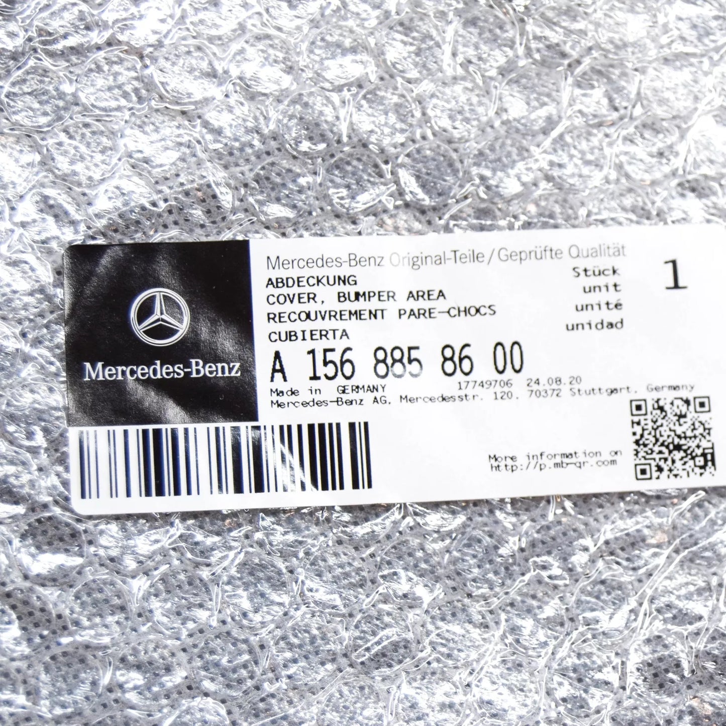 NEW MB GLA-CLASS X156 FRONT AMG BUMPER LOWER GRILLE A1568858600 ORIGINAL