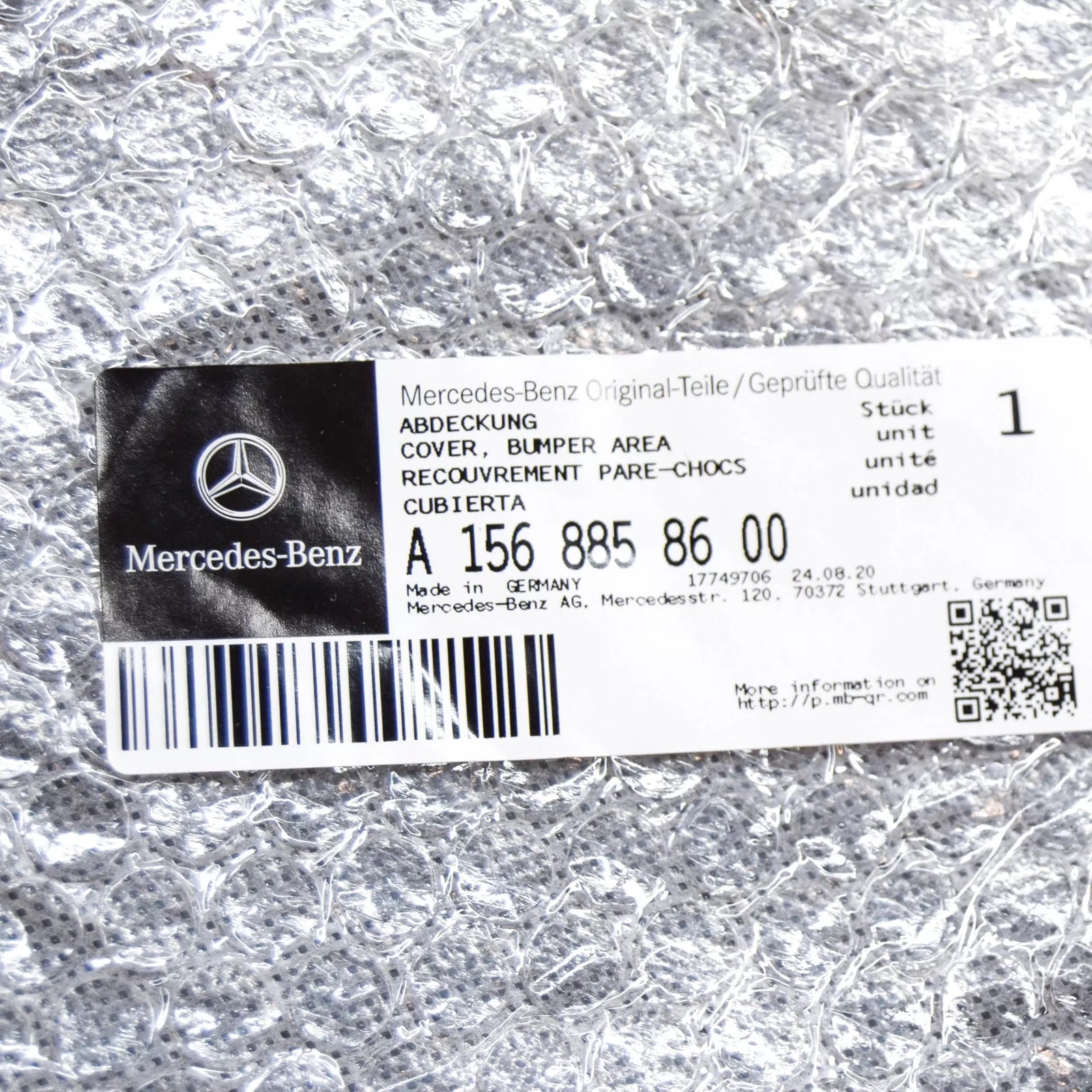 NEW MB GLA-CLASS X156 FRONT AMG BUMPER LOWER GRILLE A1568858600 ORIGINAL