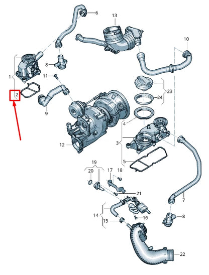 NEW AUDI A8 4N ENGINE OIL SEPARATOR SEAL 0P2103484