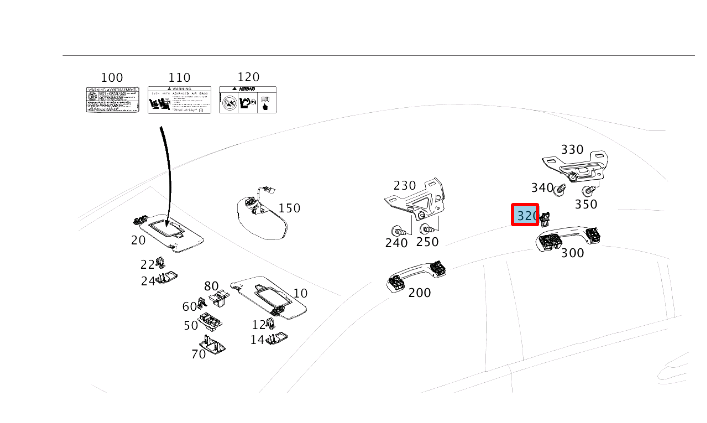NEW MB CLA COUPE C117 REAR INTERIOR SPREADER WEDGE A09981500919051 ORIGINAL
