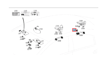 NEW MB CLA COUPE C117 REAR INTERIOR SPREADER WEDGE A09981500919051 ORIGINAL