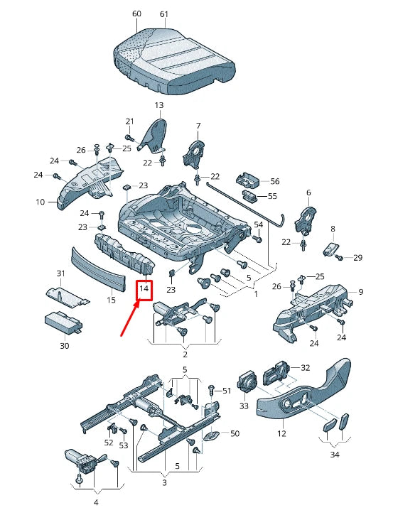 NEW AUDI A8 4H FRONT SEAT TRIM RETAINER 4H0881687