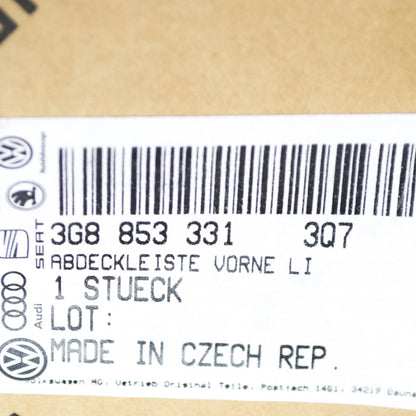 NEW VW ARTEON 3H7 FRONT LEFT DOOR LOWER MOLDING TRIM 3G88533313Q7 ORIGINAL