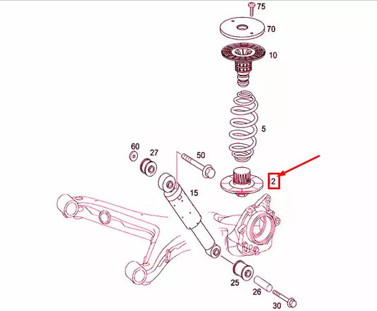 NEW MERCEDES-BENZ VITO W639 REAR LEFT SPRING SHIM A6393240884 ORIGINAL