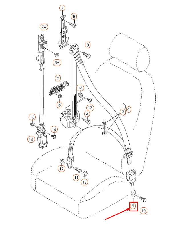 NEW AUDI A4 B8 FRONT LEFT SEAT LATCH 8K0857755G01C ORIGINAL